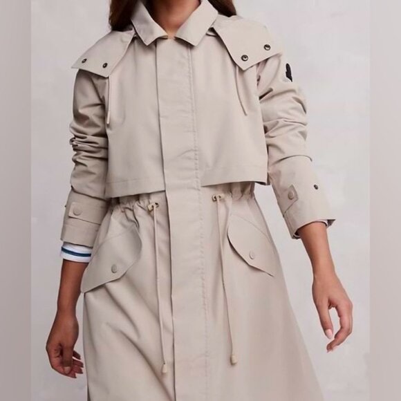 Annette Gortz Jackets & Blazers - Annette Gortz convertible mid trench ultility rain hooded jacket Sz S